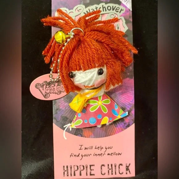 Watch over Vodoo Doll Hippie Chick keychain,book bag,purse hanging doll - Picture 1 of 3
